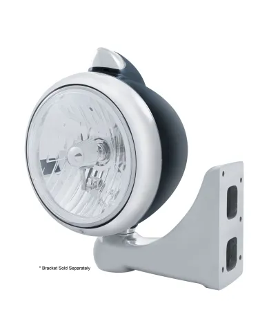 UP32641-Black Guide 682-C Style Headlight Crystal H4 & Original Style LED Signal - Clear Lens