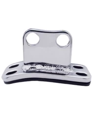 (SHELL) STAINLESS STEEL PETERBILT LOWER CAB EXHAUST BRACKET W/ RUBBER GASKET (SHELL) STAINLESS STEEL PETERBILT LOWER CAB EXHAUST BRACKET W/ RUBBER GASKET