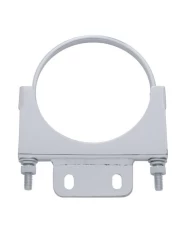 (BULK) STAINLESS STEEL 6" PETERBILT CAB EXHAUST CLAMP W/ 1 1/2" x 3 3/8" PLATE (BULK) STAINLESS STEEL 6" PETERBILT CAB EXHAUST CLAMP W/ 1 1/2" x 3 3/8" PLATE