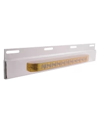 (BULK) STAINLESS STEEL TOP PLATE W/ 11 AMBER LED 17" LIGHT BAR - AMBER LENS (BULK) STAINLESS STEEL TOP PLATE W/ 11 AMBER LED 17" LIGHT BAR - AMBER LENS