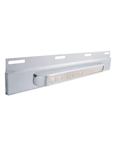 (BULK) STAINLESS STEEL TOP PLATE W/ 11 AMBER LED 17" LIGHT BAR W/ BEZEL - CLAER LENS (BULK) STAINLESS STEEL TOP PLATE W/ 11 AMBER LED 17" LIGHT BAR W/ BEZEL - CLAER LENS