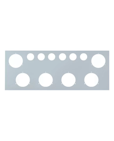 (BOX) 430 STAINLESS STEEL REAR CENTER LIGHT PANEL W/ SIX 4" LIGHT CUTOUT & SIX 2" LIGHT CUTOUTS