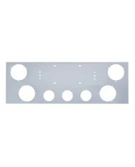 (BULK) STAINLESS STEEL REAR CENTER LIGHT PANEL W/ FOUR 4" LIGHT CUTOUTS & THREE 2 1/2" LIGHT CUTOUTS