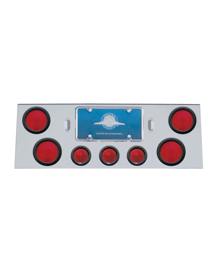 (BULK) STAINLESS STEEL REAR CENTER LT PANEL W/ 4" & 2 1/2" LED LIGHTS (BULK) STAINLESS STEEL REAR CENTER LT PANEL W/ 4" & 2 1/2" LED LIGHTS