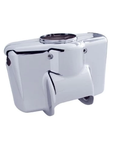 (BOX) CHROME PLASTIC UPPER STEERING COVER - PETERBILT/KENWORTH (BOX) CHROME PLASTIC UPPER STEERING COVER - PETERBILT/KENWORTH