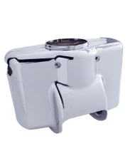 (BOX) CHROME PLASTIC UPPER STEERING COVER - PETERBILT/KENWORTH (BOX) CHROME PLASTIC UPPER STEERING COVER - PETERBILT/KENWORTH