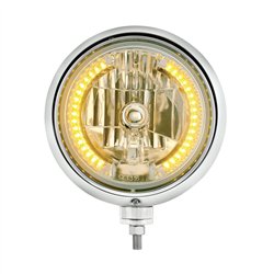 UP32653-Black Guide 682-C Style Headlight H4 Bulb With 34 Amber LED
