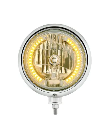 UP32653-Black Guide 682-C Style Headlight H4 Bulb With 34 Amber LED