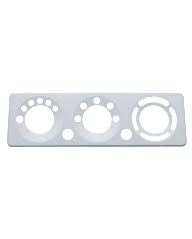 (CARD) STAINLESS STEEL 2006+ PETERBILT A/C CONTROL PLATE (CARD) STAINLESS STEEL 2006+ PETERBILT A/C CONTROL PLATE