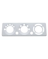 (CARD) STAINLESS STEEL 2006+ PETERBILT A/C CONTROL PLATE (CARD) STAINLESS STEEL 2006+ PETERBILT A/C CONTROL PLATE