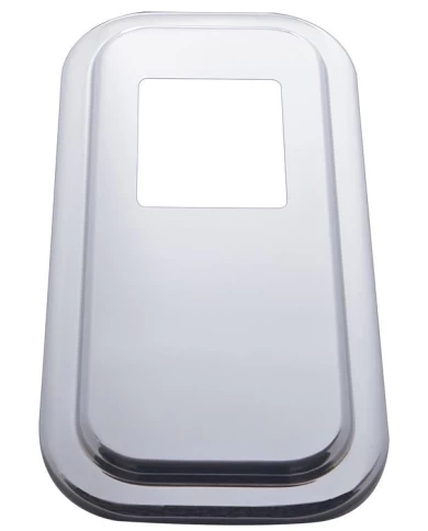 (SKPK) STAINLESS STEEL PETERBILT SHIFT PLATE COVER - SHORT HOOD (SKPK) STAINLESS STEEL PETERBILT SHIFT PLATE COVER - SHORT HOOD