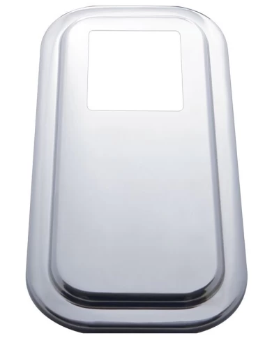 (SKPK) STAINLESS STEEL PETERBILT SHIFT PLATE COVER - EXTENDED HOOD (SKPK) STAINLESS STEEL PETERBILT SHIFT PLATE COVER - EXTENDED HOOD