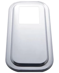 (SKPK) STAINLESS STEEL PETERBILT SHIFT PLATE COVER - EXTENDED HOOD