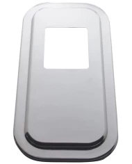 (SKPK) STAINLESS STEEL PETERBILT SHIFT PLATE COVER - 5 3/4" x 4 3/4" OPENING