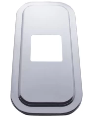 (SKPK) STAINLESS STEEL PETERBILT SHIFT PLATE COVER - 4 7/8" x 4 13/16" OPENING (SKPK) STAINLESS STEEL PETERBILT SHIFT PLATE COVER - 4 7/8" x 4 13/16" OPENING