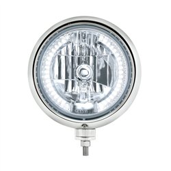 UP32654-Black Guide 682-C Style Headlight H4 Bulb With 34 White LED