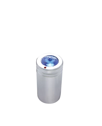 (BULK) CHROME C.B. KNOB W/ DIAMOND - BLUE (BULK) CHROME C.B. KNOB W/ DIAMOND - BLUE
