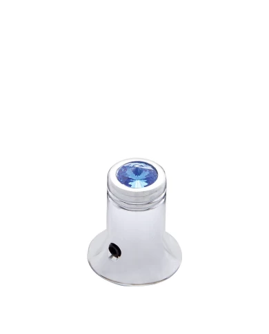 (BULK) CHROME C.B. CHANNEL KNOB W/ DIAMOND - BLUE (BULK) CHROME C.B. CHANNEL KNOB W/ DIAMOND - BLUE