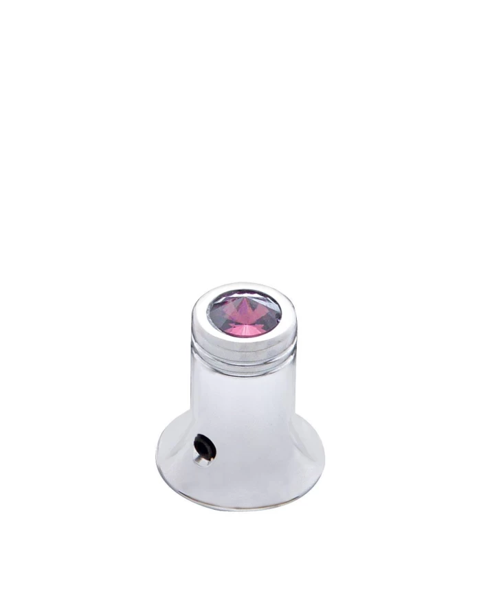 (CARD) CHROME C.B. CHANNEL KNOB W/ DIAMOND - PURPLE