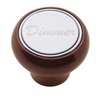 UP23384-"Dimmer" Wood Deluxe Dash Knob - Stainless Plaque