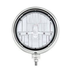UP32661-Black Guide Headlight 5 LED Bulb - Chrome
