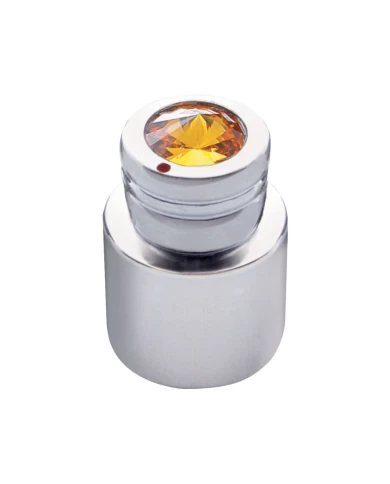 (CARD) CHROME C.B. ON/OFF/VOLUME/SQUELCH KNOB W/ DIAMOND - AMBER (CARD) CHROME C.B. ON/OFF/VOLUME/SQUELCH KNOB W/ DIAMOND - AMBER