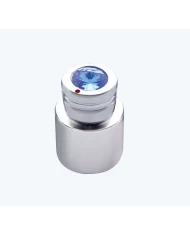 (CARD) CHROME C.B. ON/OFF/VOLUME/SQUELCH KNOB W/ DIAMOND - BLUE