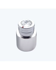 (CARD) CHROME C.B. ON/OFF/VOLUME/SQUELCH KNOB W/ DIAMOND - CLEAR