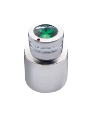 (CARD) CHROME C.B. ON/OFF/VOLUME/SQUELCH KNOB W/ DIAMOND - GREEN