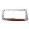 UP32702-24 LED Headlight Bezel With GloLight For 1989-2009 Freightliner FLD - Driver - Amber Lens