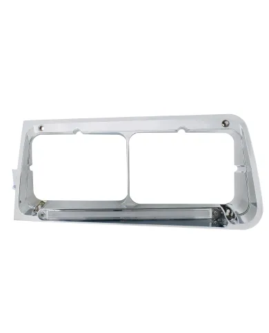 UP32704-24 LED Headlight Bezel With GloLight For 1989-2009 Freightliner FLD - Driver - Clear Lens