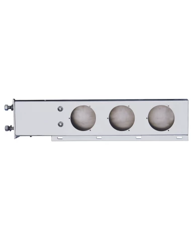 (2/BULK) ECONOMY 430 S.S. SPRING LOADED REAR LIGHT BAR W/ SIX 4" ROUND LIGHT CUTOUTS - 3 3/4" B.P. (2/BULK) ECONOMY 430 S.S. SPRING LOADED REAR LIGHT BAR W/ SIX 4" ROUND LIGHT CUTOUTS - 3 3/4" B.P.
