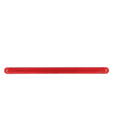 UP32707-24 LED Dual Function 12" GloLight Bar With Bezel - Red LED/Red Lens