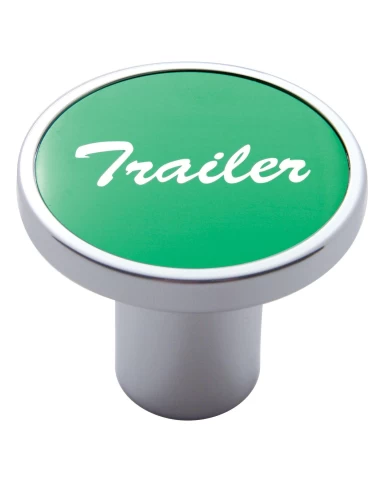 (CARD) CHROME AIR VALVE KNOB W/ "TRAILER" ALUMINUM STICKER - GREEN (CARD) CHROME AIR VALVE KNOB W/ "TRAILER" ALUMINUM STICKER - GREEN