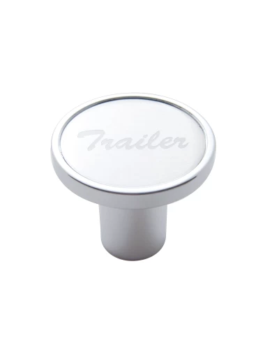 (CARD) CHROME AIR VALVE KNOB W/ "TRAILER" ALUMINUM STICKER - SILVER (CARD) CHROME AIR VALVE KNOB W/ "TRAILER" ALUMINUM STICKER - SILVER