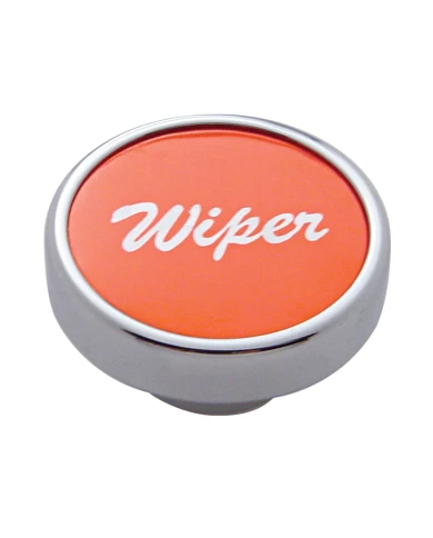 (CARD) CHROME DASH KNOB W/ ALUMINUM "WIPER" STICKER - RED (CARD) CHROME DASH KNOB W/ ALUMINUM "WIPER" STICKER - RED