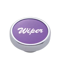 (CARD) CHROME DASH KNOB W/ ALUMINUM "WIPER" STICKER - PURPLE