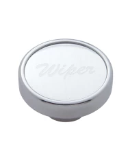 (CARD) CHROME DASH KNOB W/ ALUMINUM "WIPER" STICKER - SILVER