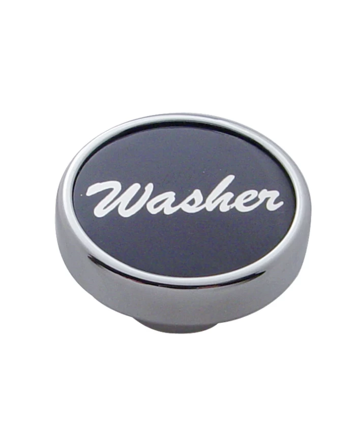 (CARD) CHROME DASH KNOB W/ ALUMINUM "WASHER" STICKER - BLACK
