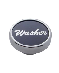 (CARD) CHROME DASH KNOB W/ ALUMINUM "WASHER" STICKER - BLACK (CARD) CHROME DASH KNOB W/ ALUMINUM "WASHER" STICKER - BLACK