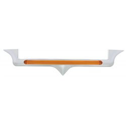UP32710-Chrome Hood Emblem Trim With 24 LED GloLight Bar For Kenworth - Amber LED/Amber Lens
