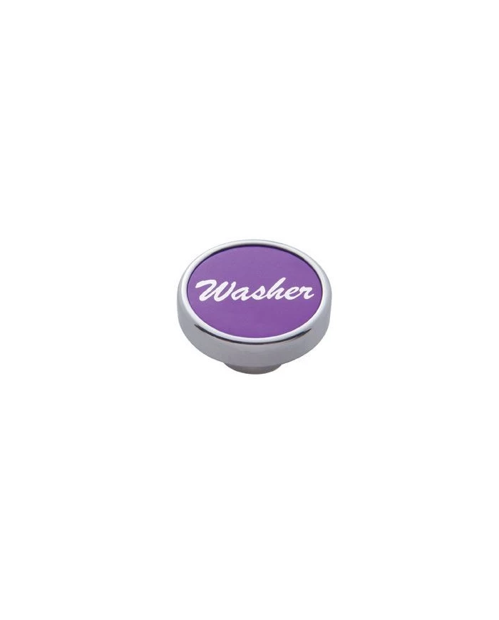 (CARD) CHROME DASH KNOB W/ ALUMINUM "WASHER" STICKER - PURPLE