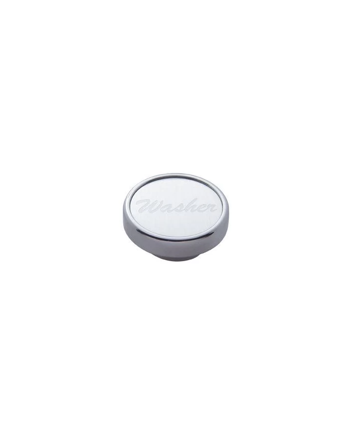 (CARD) CHROME DASH KNOB W/ ALUMINUM "WASHER" STICKER - SILVER