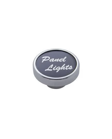 (CARD) CHROME DASH KNOB W/ ALUMINUM "PANEL LIGHTS" STICKER - BLACK (CARD) CHROME DASH KNOB W/ ALUMINUM "PANEL LIGHTS" STICKER - BLACK