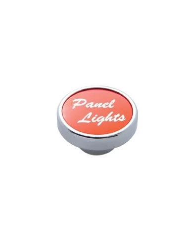 (CARD) CHROME DASH KNOB W/ ALUMINUM "PANEL LIGHTS" STICKER - RED (CARD) CHROME DASH KNOB W/ ALUMINUM "PANEL LIGHTS" STICKER - RED