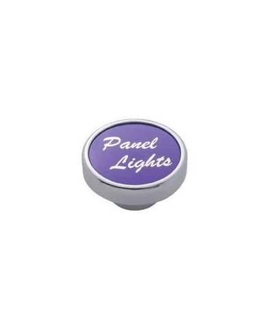 (CARD) CHROME DASH KNOB W/ ALUMINUM "PANEL LIGHTS" STICKER - PURPLE (CARD) CHROME DASH KNOB W/ ALUMINUM "PANEL LIGHTS" STICKER - PURPLE