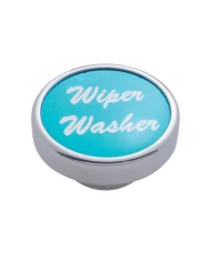 (CARD) CHROME DASH KNOB W/ ALUMINUM "WIPER/WASHER" STICKER - BLUE