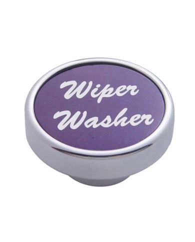(CARD) CHROME DASH KNOB W/ ALUMINUM "WIPER/WASHER" STICKER - PURPLE (CARD) CHROME DASH KNOB W/ ALUMINUM "WIPER/WASHER" STICKER - PURPLE