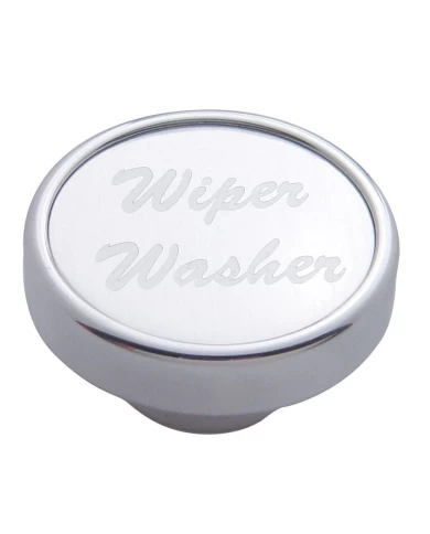 (CARD) CHROME DASH KNOB W/ ALUMINUM "WIPER/WASHER" STICKER - SILVER (CARD) CHROME DASH KNOB W/ ALUMINUM "WIPER/WASHER" STICKER - SILVER