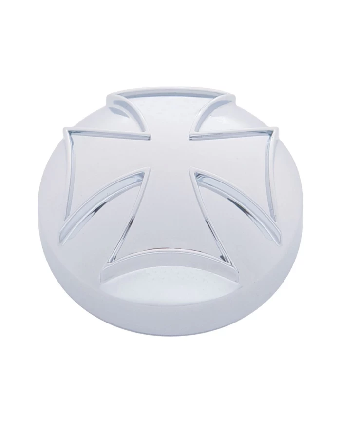 (BULK) CHROME IRON CROSS AIR VALVE KNOB COVER (BULK) CHROME IRON CROSS AIR VALVE KNOB COVER